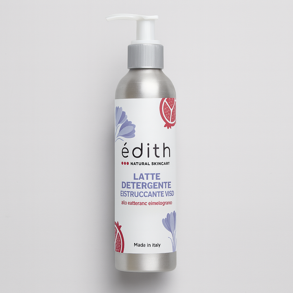 Latte detergente viso allo zafferano e melograno Edith Cosmesi