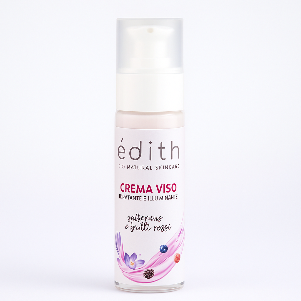 Crema viso con zafferano bio e frutti rossi Edith Cosmesi